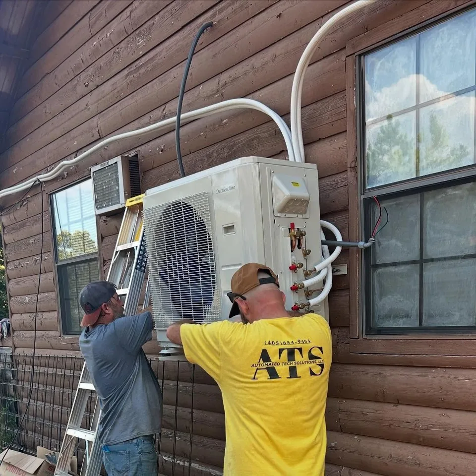 ATS technicians on an installation